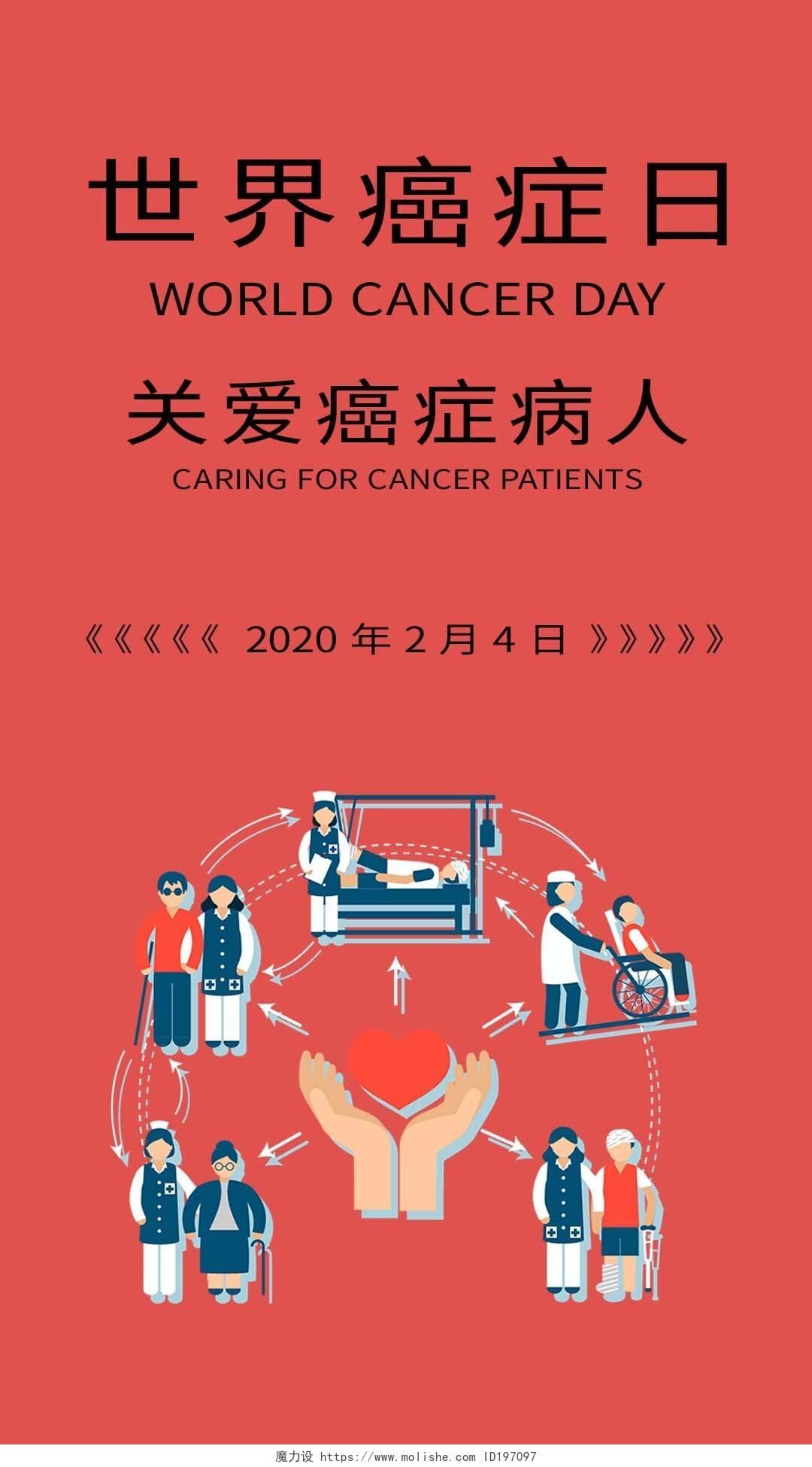 2020年世界癌症日手机宣传海报
